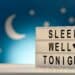 Leuchtbox mit Schriftzug „Sleep Well Tonight“ | Polsterbetten