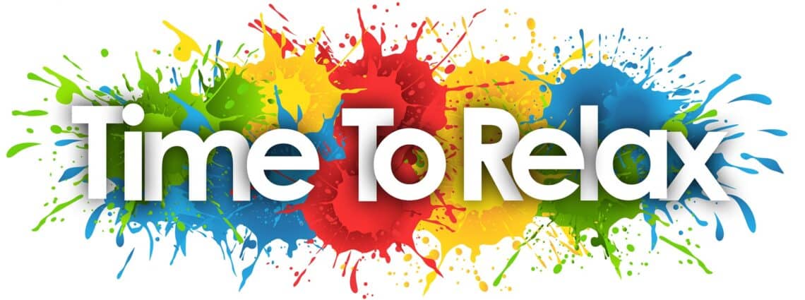 Bunte Schrift Time to Relax als Symbol für Entspannung | Hypnose München