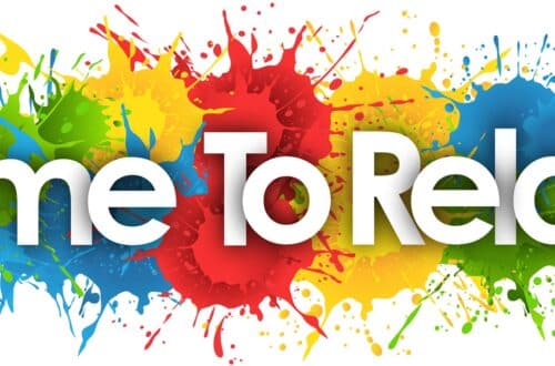 Bunte Schrift Time to Relax als Symbol für Entspannung | Hypnose München